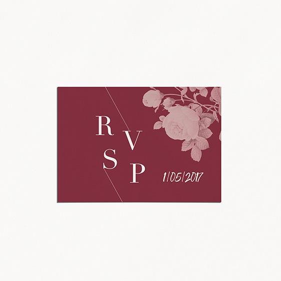 RSVP de mariage graphique, moderne, Fleur, Aquarelle 