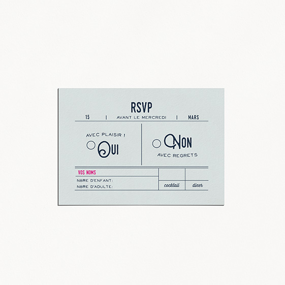 RSVP de mariage graphique, moderne, papeterie Des petits pois