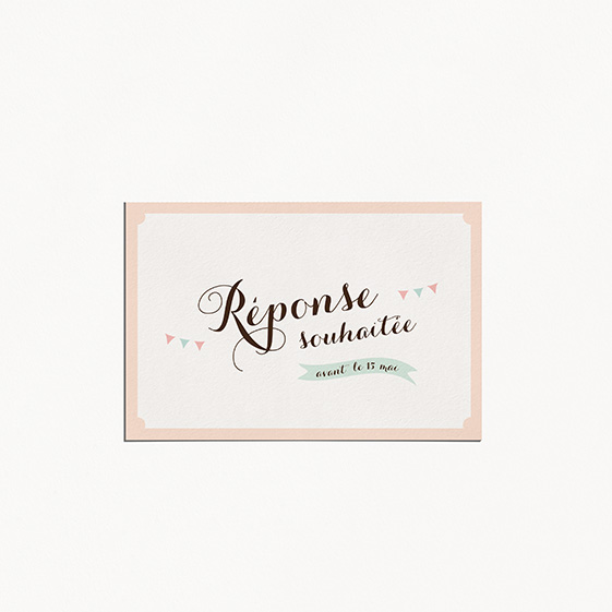 RSVP de mariage kraft, vintage, papeterie Rétro kraft