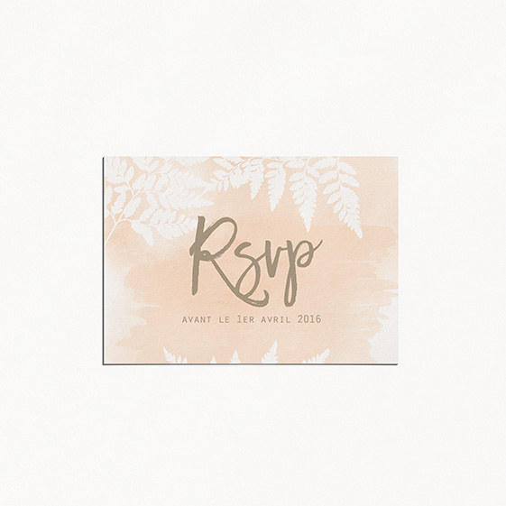 RSVP de mariage végétal, naturel, papeterie Organic