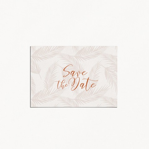 Save the date de mariage boho boheme chic recto