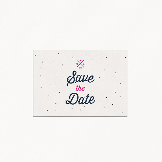 Save the date de mariage graphique, moderne, papeterie Des petits pois