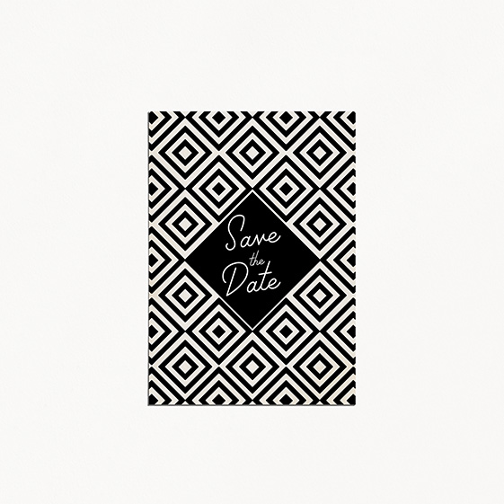 Save the date de mariage industriel, kraft, papeterie Indus