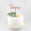 cake toper, love calligraphie, lettre découpées, laser, couleur cuivre
