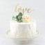 cake toper, love calligraphie, lettre découpées, laser, couleur or