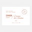 Carton diner  cuivre, papeterie Copper verso