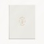 faire-part de mariage celestine monogramme main mariés avec prénoms style minimaliste recto