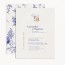 faire-part de mariage moderne occitanie fleur vintage toile de jouy recto verso