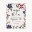 Faire-part de mariage motif et illustration fleuri,Fleurs de saison verso winter