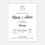 Faire part de mariage kraft, papeterie Douceur scandinave verso
