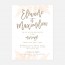 Faire-part de mariage végétal, papeterie Organic verso