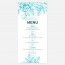 Menu de mariage fleur, papeterie Dame-Jeanne recto