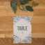 Numero de table  bois, champêtre, papeterie Folk & wood en bois