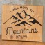 Panneau bois gravé laser, decoration, montagne, love
