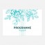 Programme de mariage fleur, papeterie Dame-Jeanne recto