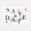 save the date de mariage graphique, moderne, Fleur, Aquarelle recto